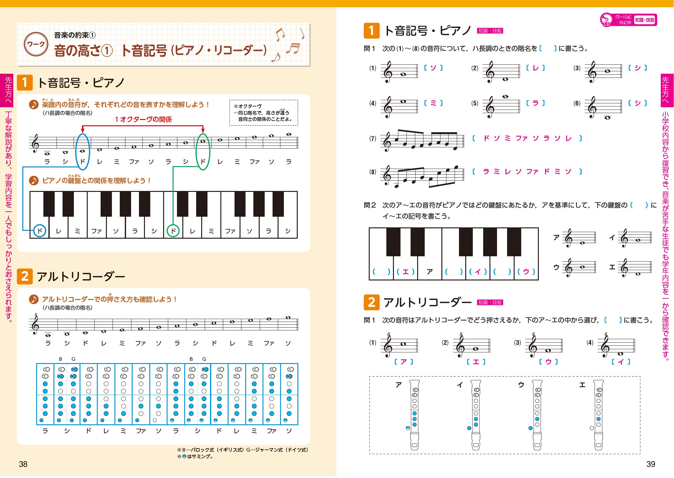 昭和の実音テストEPレコード6枚 中学生音楽の学習 問題集、解答